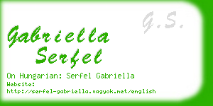 gabriella serfel business card